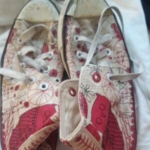 Converse Red and White Sneakers